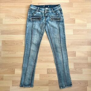 Bongo Moto Low-Rise Skinny Jeans